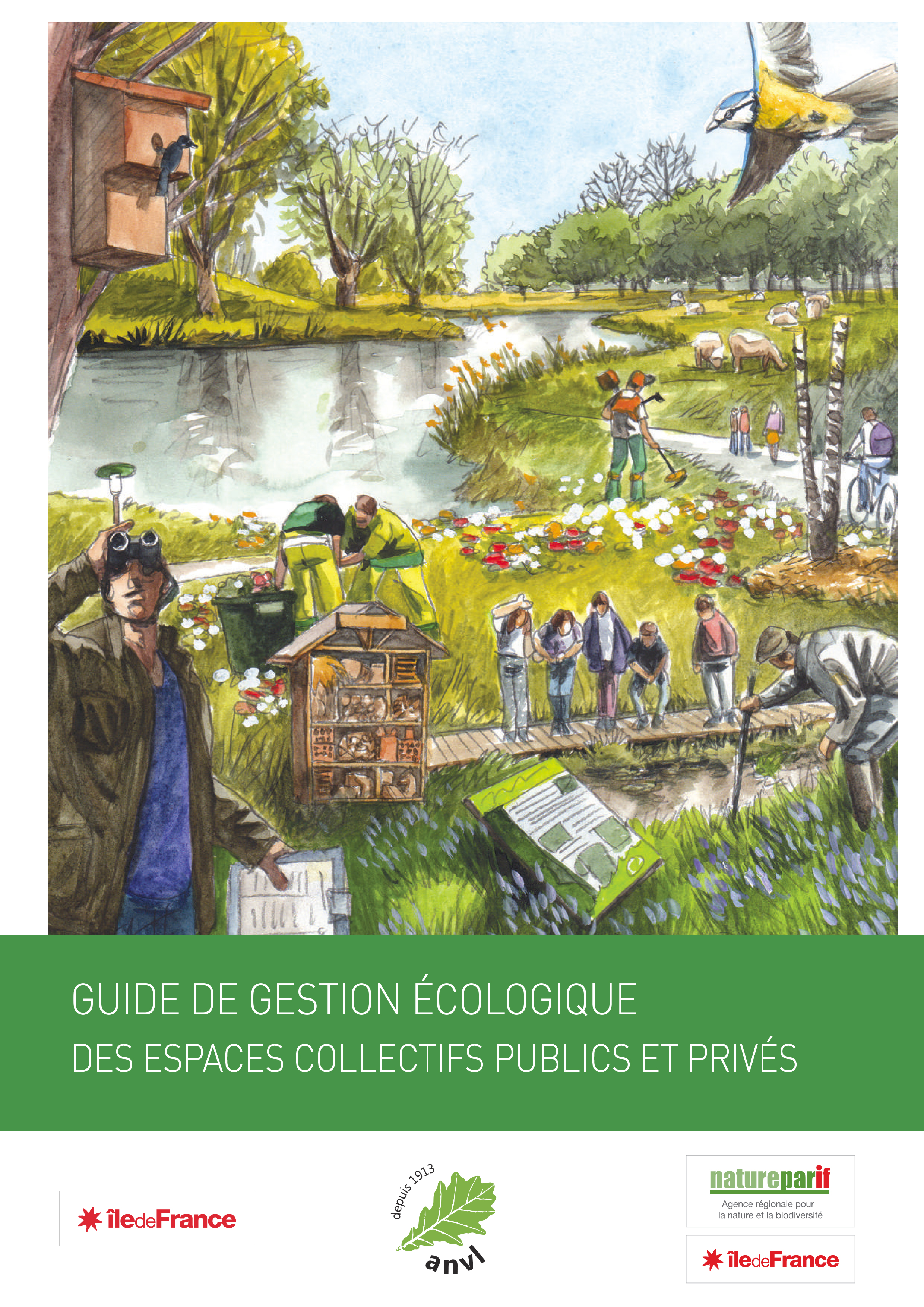 Illustration du guide de gestion écologique des espaces collectifs publics et privés