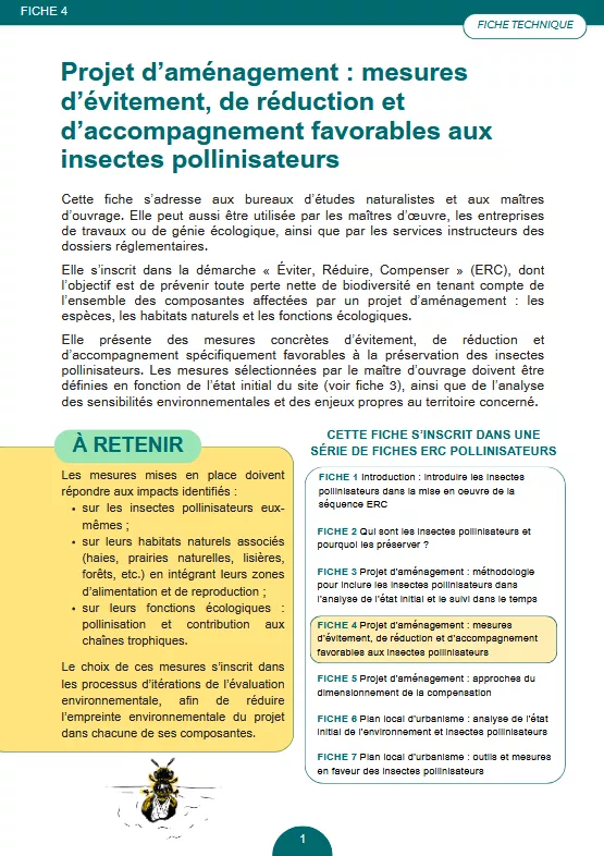 fiche 4 de la série ERC Pollinisateurs